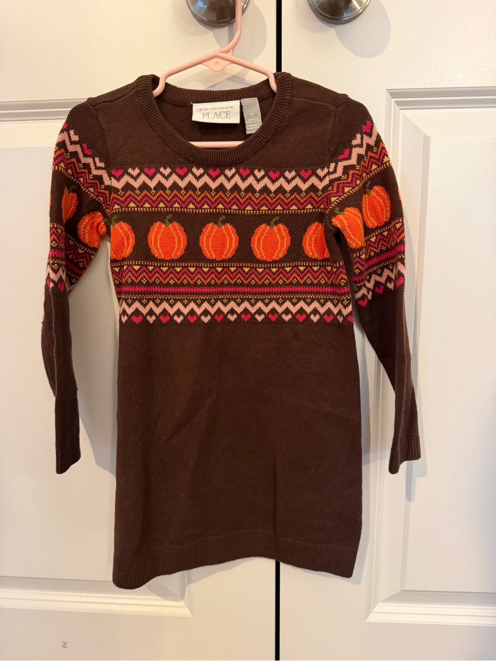 Pumpkin Sweater Dress EUC 3T